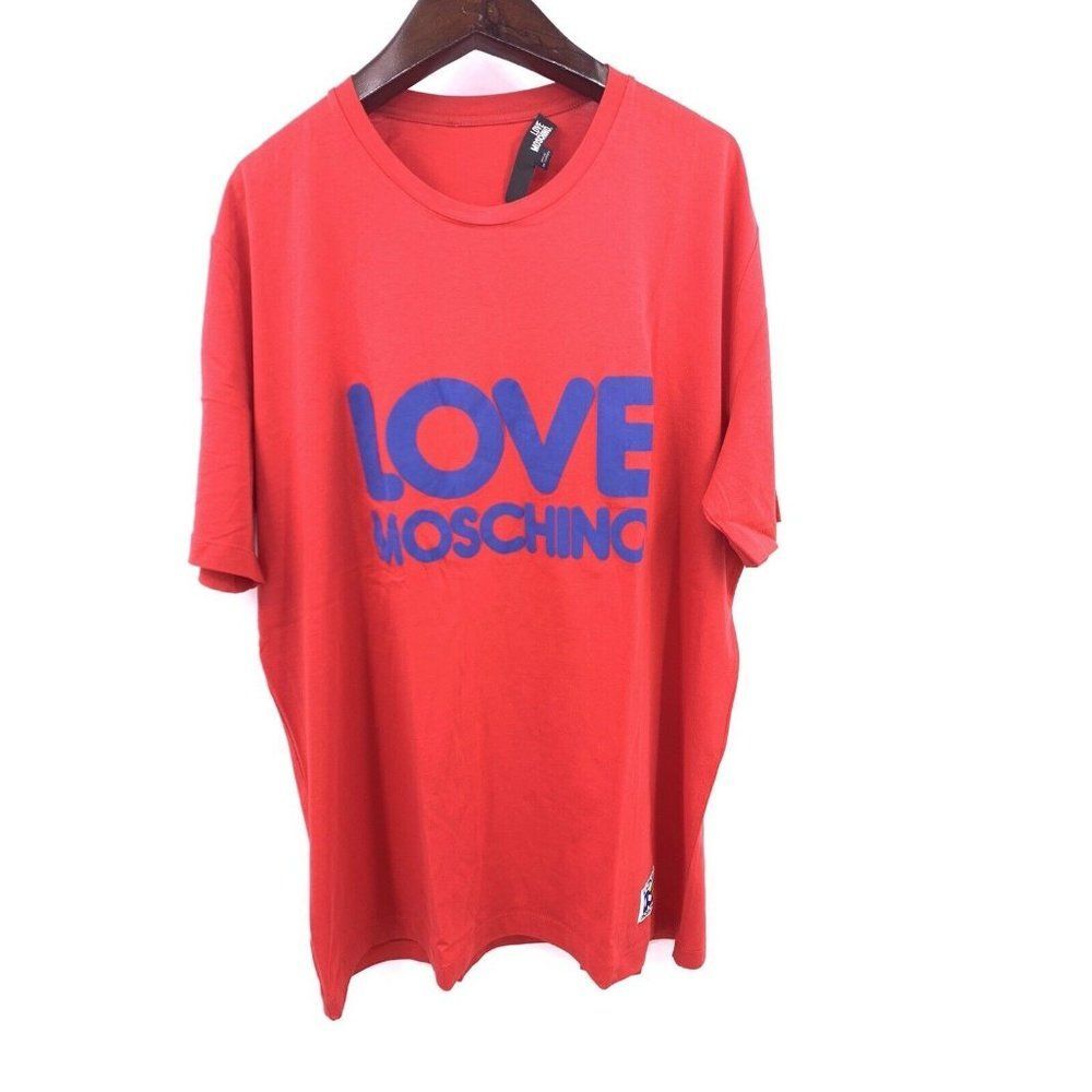 Moschino “love Moschino” Red Graphic Shirt Size XL Slim-fit (A-1)